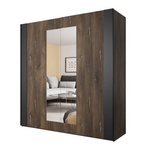 Sigma Szafa 2-drzwiowa z Lustrami Dąb Flagstaff / Czarny Mat