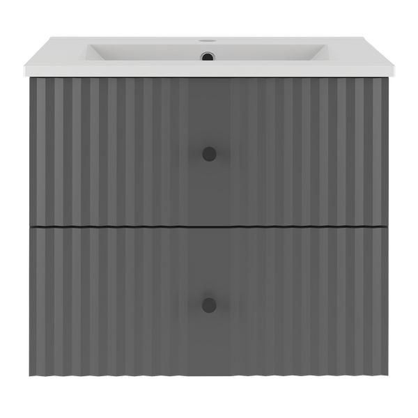 XILO-02 - Szafka z Umywalką 2S 60cm Szary Mat Zestaw-3