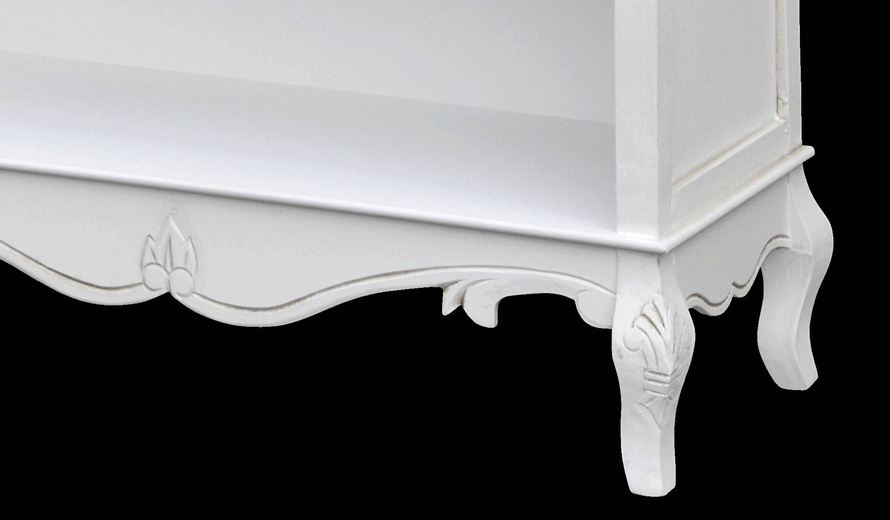 Rimini White 02 Regał 2S prowansalski biały brązowy wieniec drewno/mdf_01