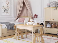 STORY SO-16 - Łóżko Beż Piaskowy Dąb Vincenza Bielona