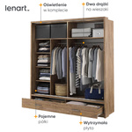 ARTI AR-05 - Szafa 2D2S Z Oświetleniem Dąb Stirling