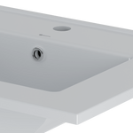 SONA-120 - Umywalka Meblowa Ceramiczna Dwukomorowa 120 cm Biały Połysk