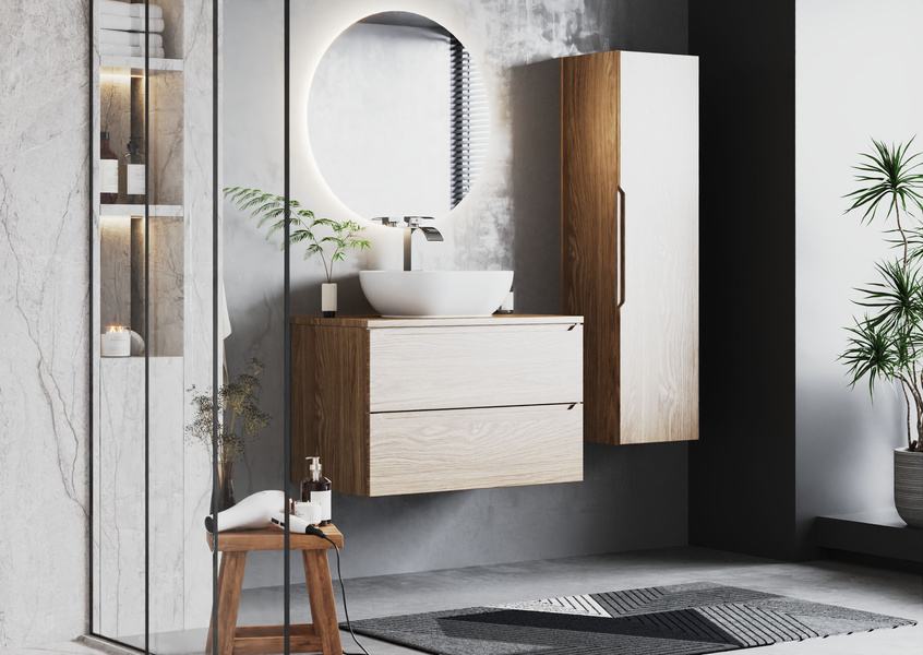 ETNA-03 - Słupek Wysoki 1-drzwiowy Dąb Olejowany