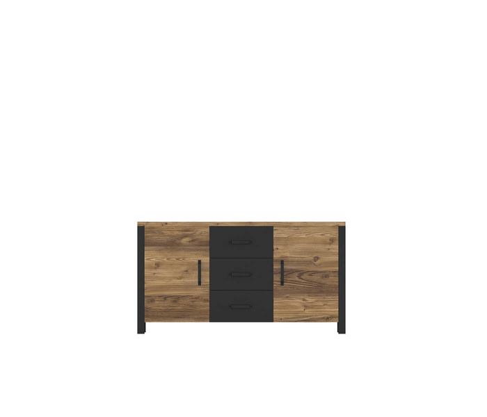 Olin WM Komoda 2D3S Świerk Appenzell / Czarny Mat