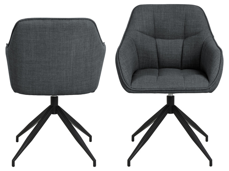 Actona Krzesło Z Podłokietnikiem Brenda Szare