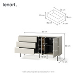 EPIRO EP-04 - Komoda 1D3S1W 161 cm z Oświetleniem Kaszmir Dąb Ciemny