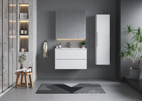 ETNA-01 Szafka Pod Umywalkę 2S 80 cm Biały Mat Biały Połysk