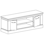 ANTICA-15 - Komoda RTV 2-drzwiowa Kraft Złoty