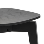 Actona Krzesło Roxby Dąb Czarny Kauczuk Czarne