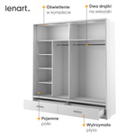 ARTI AR-05 - Szafa 2D2S Z Oświetleniem Biała