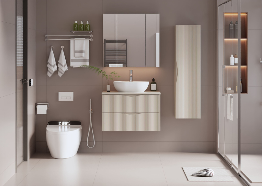 CLEO-01 - Szafka pod Umywalkę 2S 80 cm Piasek Pustyni