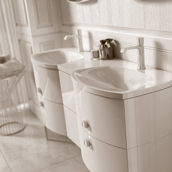 Oristo Szafka pod umywalkę 24 cm 2S LOUIS czarna połysk