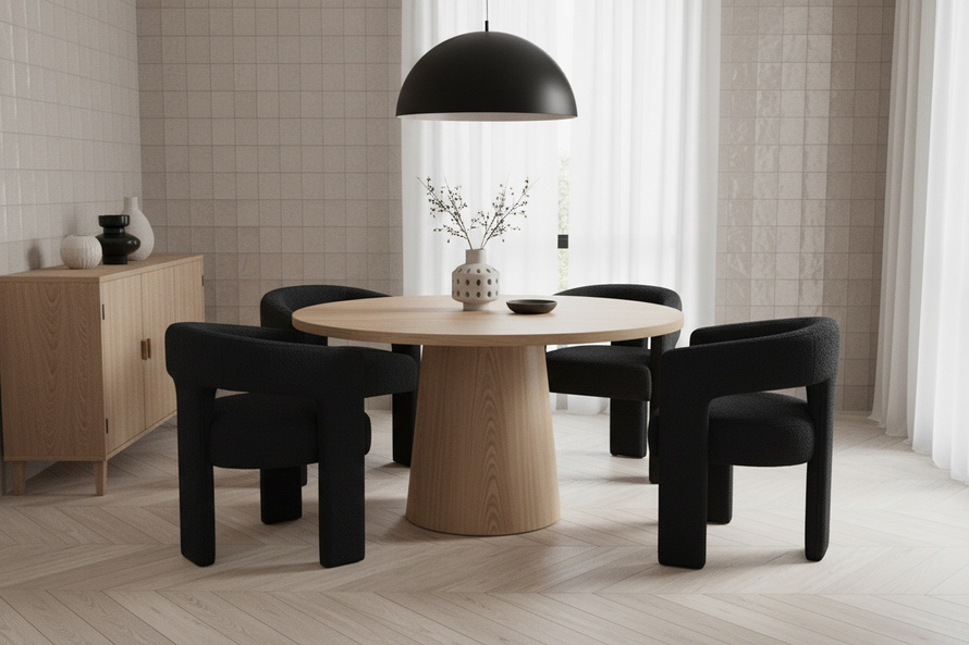 Leith LET71BLK Krzesło tapicerowane