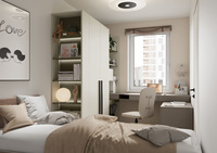 WOOW WO-04 - Regał Szeroki Szampański/Eukaliptus