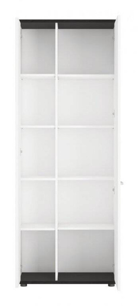 Venezia VENS01L - Bieliźniarka Lewa 2-drzwiowa Biała/Dąb Vicenza Czarna