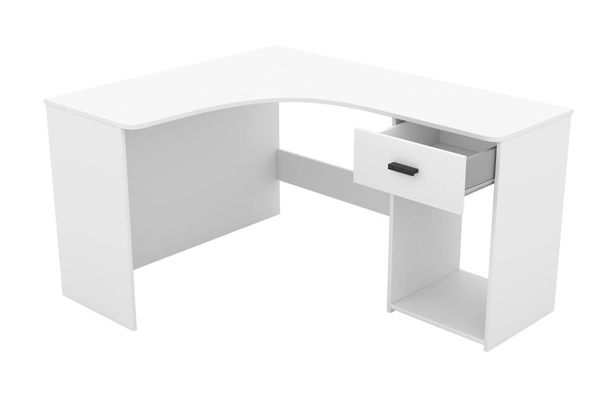 Corner – Biurko Narożne 1 Szuflada Biały