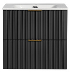 Szafka 60 cm ADEL BLACK z Umywalką SKY