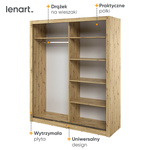 ARTI AR-03 - Szafa Przesuwna 2-drzwiowa Dąb Artisan