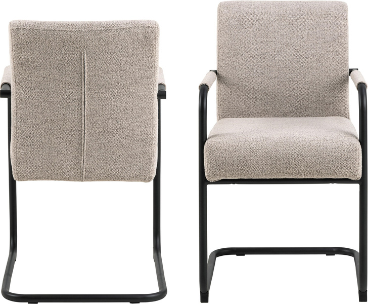 Adele beżowe krzesło z podłokietnikiem