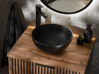 Umywalka nablatowa ceramiczna DOMI-MB Czarny mat 32 cm