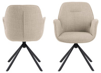 Aura beżowe krzesło z podłokietnikiem