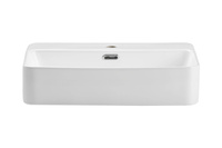 Umywalka Nablatowa Ceramiczna TRUST 2 WHITE E-6282 Biały Połysk 