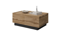 Eko - Stolik Kawowy Rozsuwany Dąb Wotan Czarny Onyx