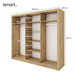 IDEA ID-01 - Szafa Przesuwna 3-drzwiowa Dąb Shetland