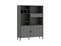 Shirley SHIR01 – Regał 2D1S Szarozielony/Antracyt/Nadruk