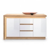 Lyon LYOK01 - Komoda 2D3S Dąb Riviera Jasna/Biała