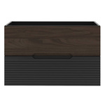 AVELLA-01 - Szafka Pod Umywalkę 2S 80cm Czarny Mat Orzech