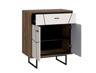 Brolo BROK09 - Komoda 2D/1S Dąb Catania/Czarna Perła/Biała