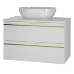 ESPERO-01 - Szafka z Umywalką i Blatem 2S 80cm Biały Mat Zestaw-2