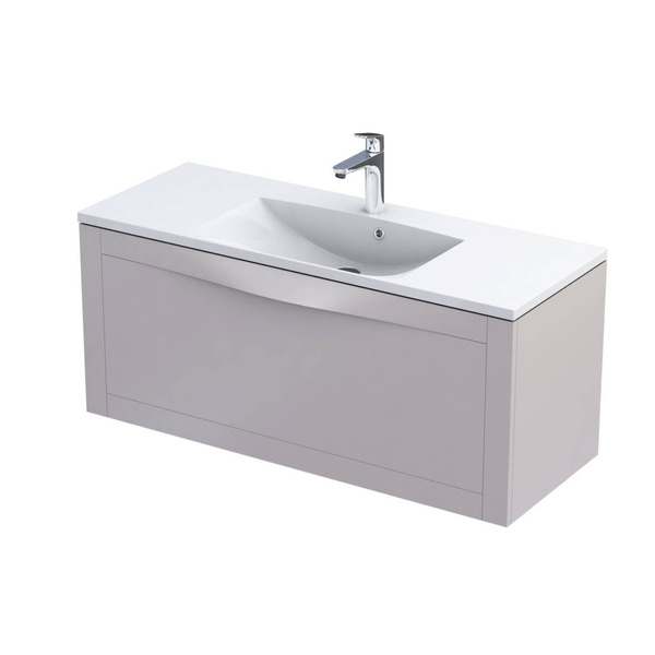 Oristo SKAGEN Szafka z umywalką 120 cm piaskowy mat