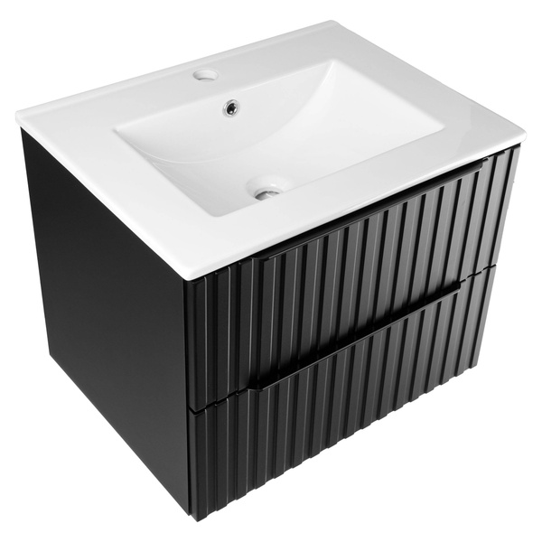 Astor Zestaw Amy 60 cm Szafka z Umywalką Czarny Mat