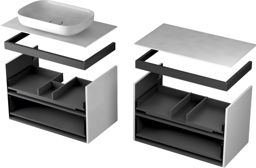 Oristo SKAGEN Szafka podumywalkowa 60 cm biały mat