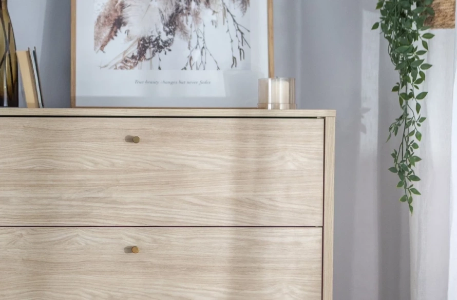 COZY CZ-03 - Komoda 4 Szuflady Dąb Olejowany