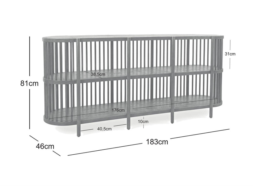 Jasnobrązowa komoda drewniana Avola AV2185-72