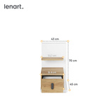 SIMI MS-08P - Stolik Nocny 1S Prawy Biały/Hikora Naturalna