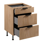 Szafka Kuchenna Dolna 3S z Wkładem Na Sztućce Sorento D60S3 AX Puccini