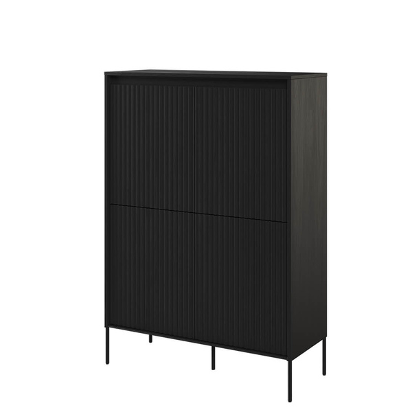 TREND TR-03 - Szafka 4-drzwiowa Z Oświetleniem Czarna