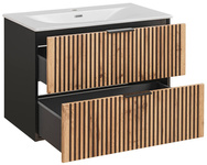 Szafka pod umywalkę 80 cm 2S Xilo Black Wotan