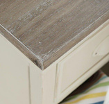Rimini 023 Komoda 3S prowansalska kremowa beżowy blat drewno/mdf