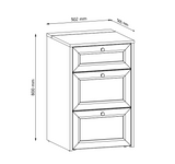 Rel TS - Toaletka Rozsuwana z Lustrem i Siedziskiem Biały Platynowy Mat