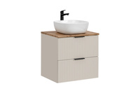 Szafka z blatem oak i umywalką Smile 60 cm Adel Cashmere