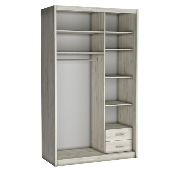 KAROL - Szafa 2D2S Drzwi Przesuwne Kraft Biały