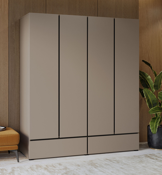 Cross S - Szafa 4D2S Congo Czarny Onyks Mat