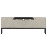 ASPEN-06 - Komoda RTV 3D z Soundbarem JBL i Oświetleniem LED Kaszmir Czarny Stelaż