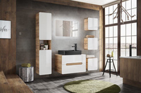 Szafka Pod Umywalkę Nablatową 80 cm 2S Aruba 829 Dąb Craft Biały Połysk_01