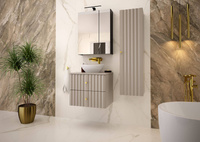 AQUA-02 - Szafka pod Umywalkę z Blatem 2S 60cm Kaszmir Zestaw-1